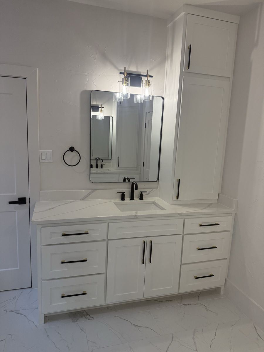 Marble double vanity