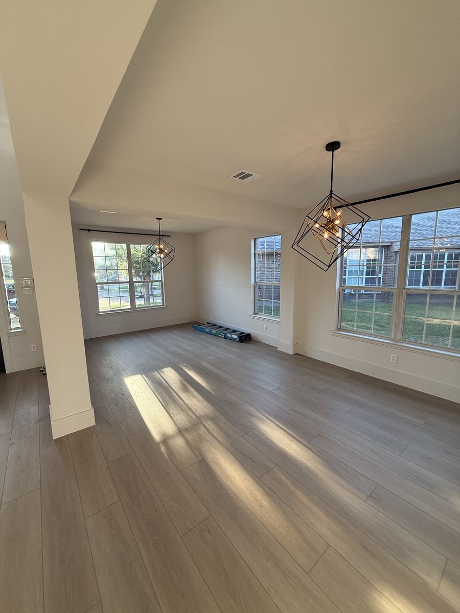 Open plan living and dining