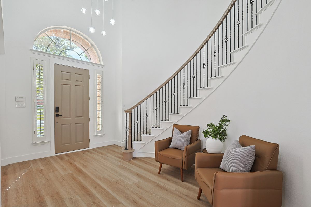 Two-storey entry and stair