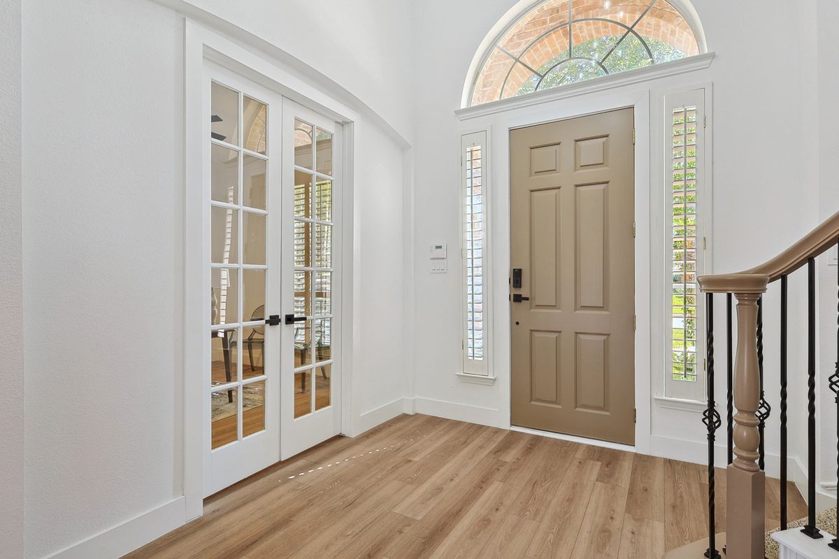 Front entry with new flooring