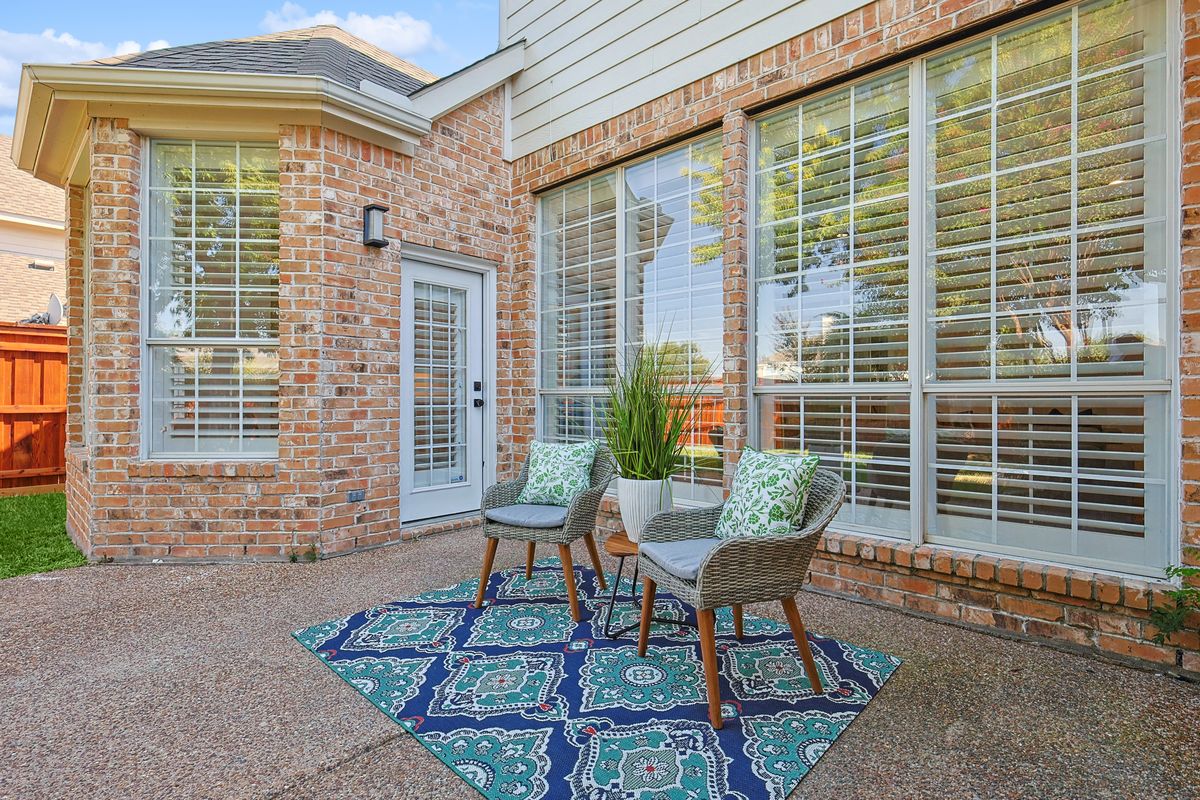 Patio and landscaping