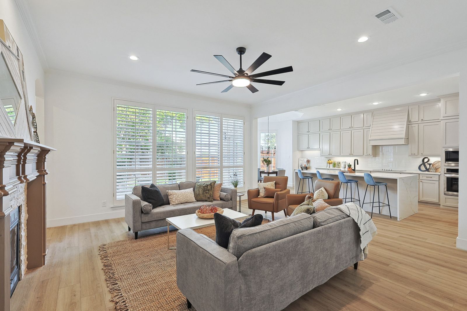 Renovated open living room