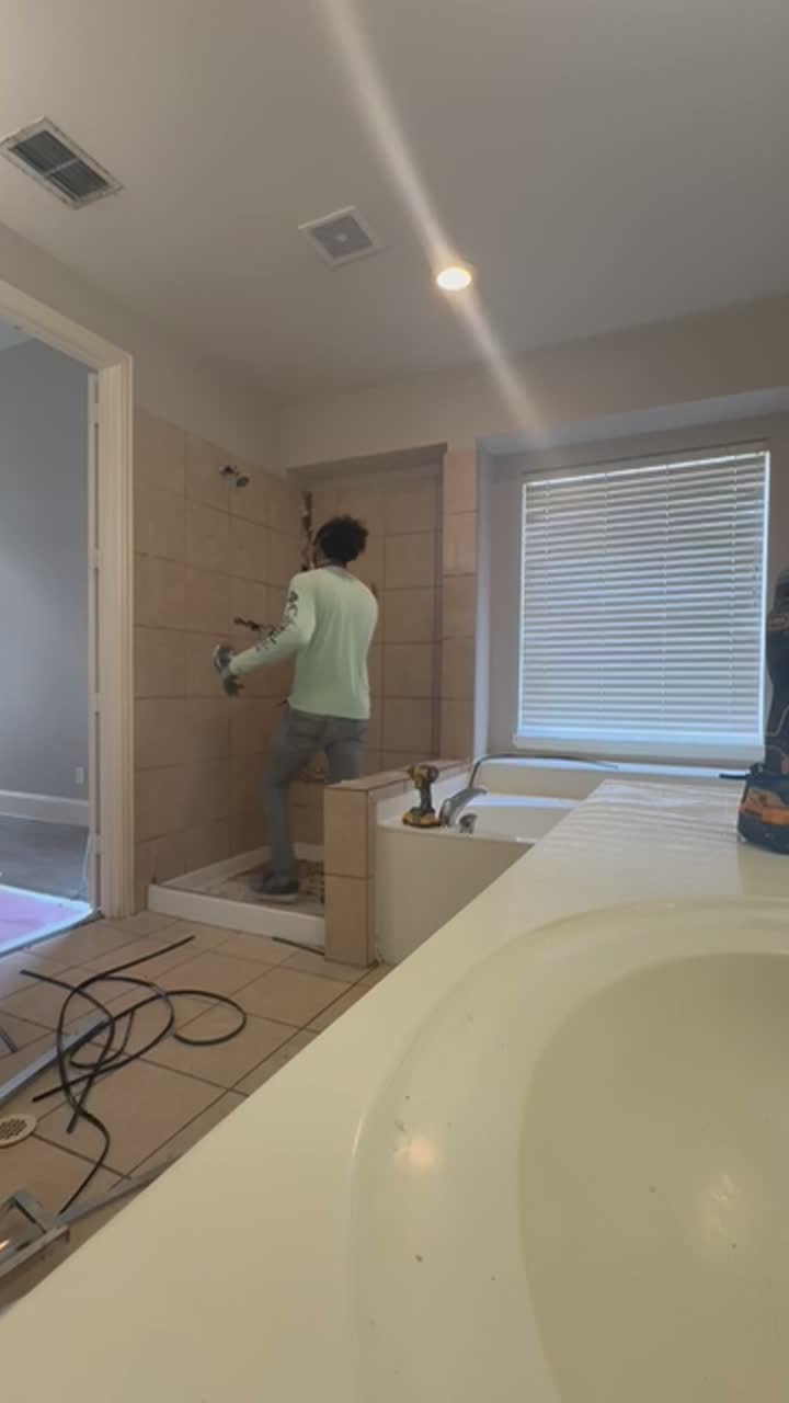 Primary bath, before & after